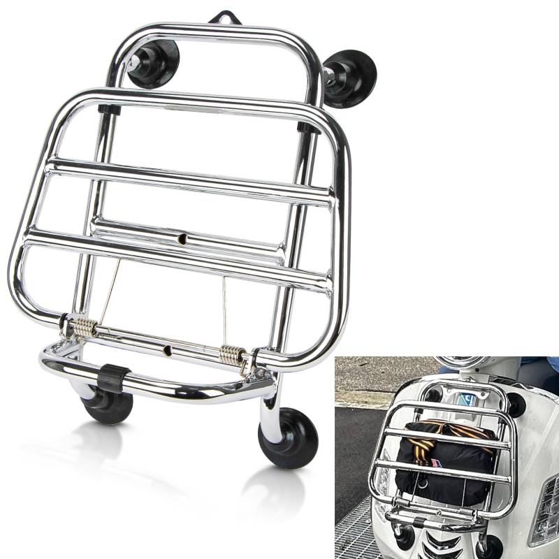 Vorderer Gepäckträger für Vespa GTS 300 125 200 250 2018-2025,PSLER Gepäckträgerregal Gepäckhalterung Motorradteile(Silber) von PSLER