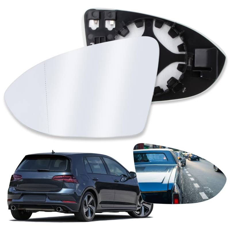 PSLER Rückspiegelglas für VW Golf MK7 MK7.5 GTI R-Line Sprinter Touran L 2013-2020, Elektrisch Beheizbarer Rückspiegel Reflektorglas Spiegel Toter Winkel Zubehör Ersatzteil(Rechte Seite) von PSLER