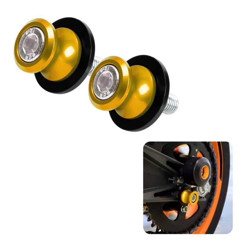 PSLER Schwinge Spulen, 10MM M10 X 1.25 Motorradschwinge Schieber Spulen CNC Schwingenständerschraube für Z750 Z750S Z750R ER-6F ER-6N Duke 125 200 390 von PSLER