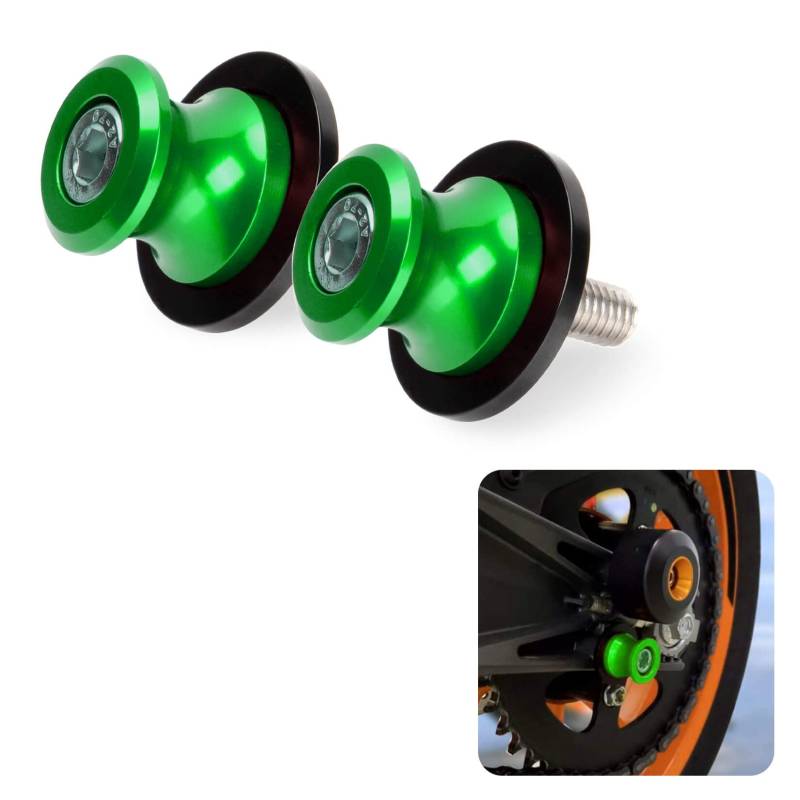 Psler Schwinge Spulen, 8MM M8 Motorradschwinge Schieber Spulen CNC Schwingenständerschraube für Z650 Z800 Z900 Z1000 von PSLER