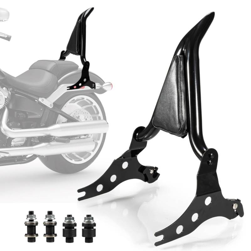 Sissy Bar Beifahrer-Rückenlehne für Cruiser FLFBS 2018-2022 und für Cruiser Breakout 2013-2022, PSLER Motorrad 22 Zoll Abnehmbares Sitzrückenpolster Verstellbar Faltbar von PSLER
