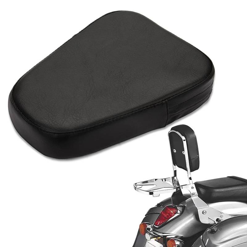 Leder-Rückenlehnenpolster, PSLER Universal Motorrad Sissy Bar Gepäckträger Rückenlehne Pad, Beifahrer-Rückenlehnenpolster Geeignet für die Meisten Motorradmodelle(Typ A) von PSLER
