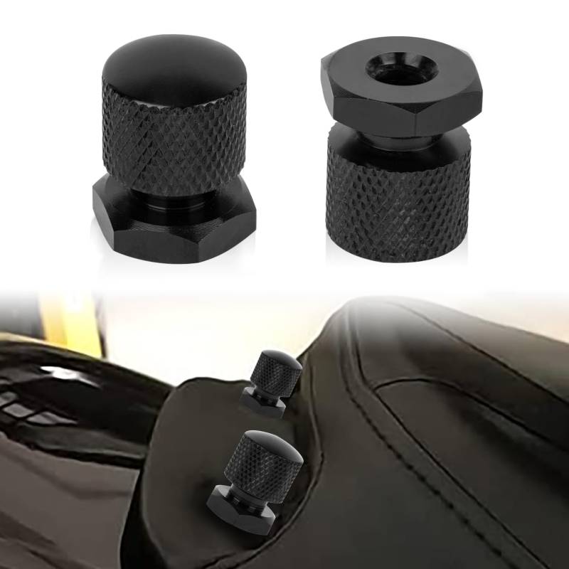 Solo Seat Befestigungsmuttern, psler Motorrad Solo Sitzmuttern Sitzschraube für Touring Softail Street Glide Road Glide Road King Schwarz von PSLER