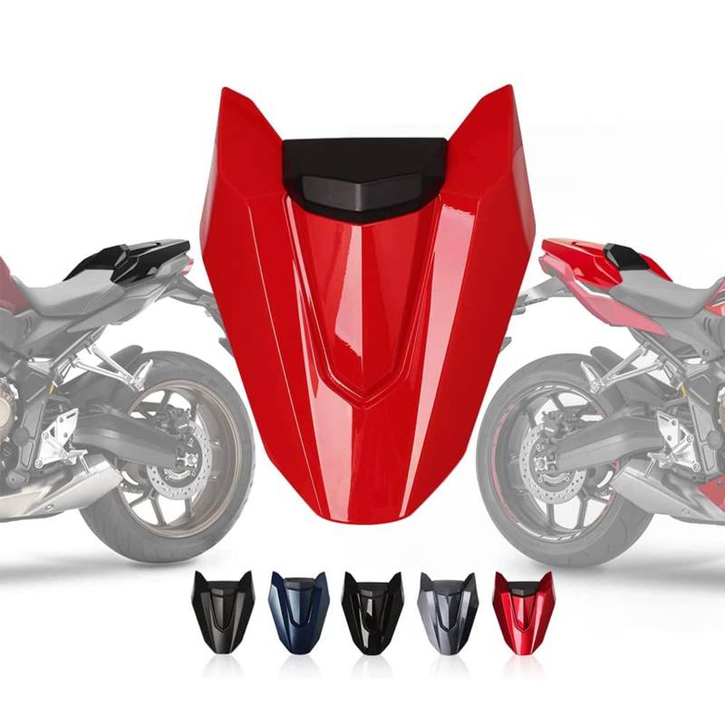 Soziusabdeckung Rücksitzbezug für CB650R CBR650R 2018 2019 2020 2021 2022 2023 PSLER Sitzkappe Heckverkleidung Motorradzubehör(Hellrot) von PSLER