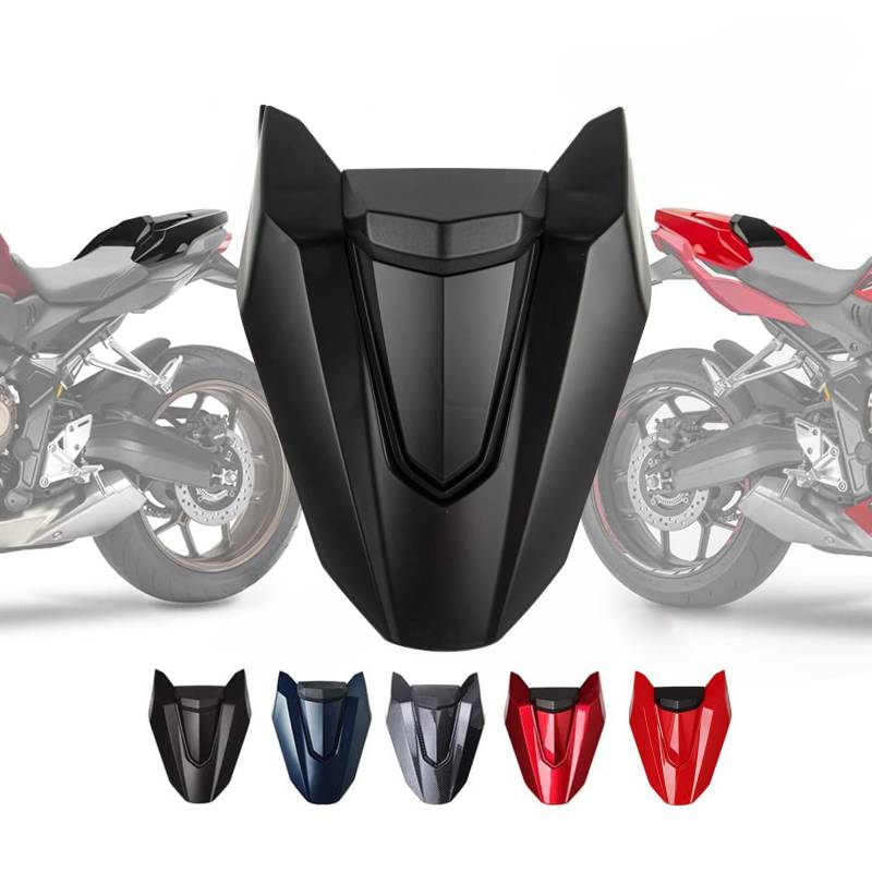 Soziusabdeckung Rücksitzbezug für CB650R CBR650R 2018 2019 2020 2021 2022 2023 PSLER Sitzkappe Heckverkleidung Motorradzubehör(Mattes Schwarz) von PSLER