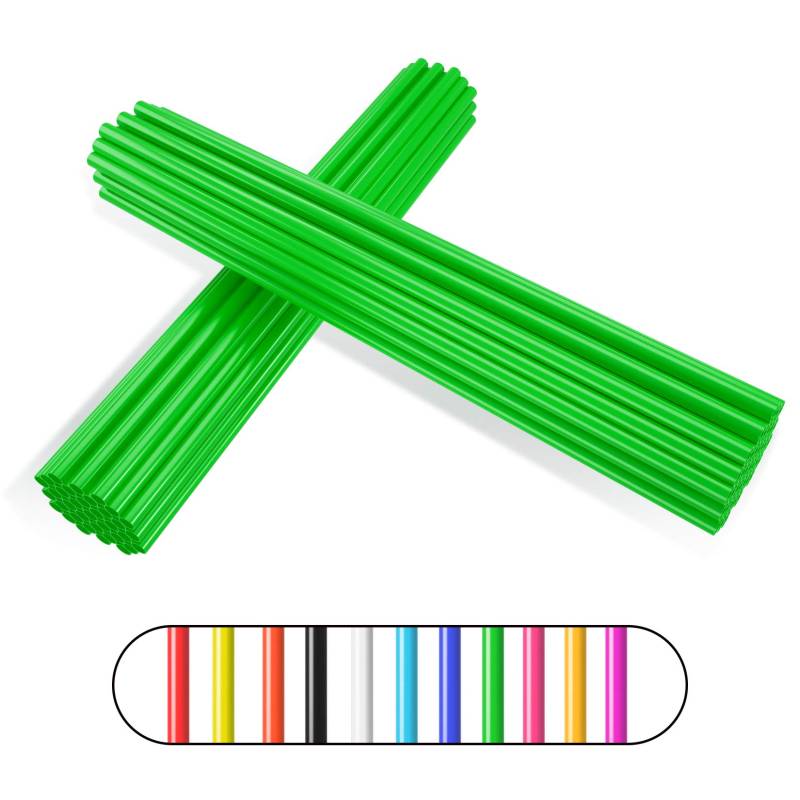 Speichenabdeckungen Speichenhäute,PSLER 72pcs Felgenschutzfolien Wiederverwendbare Schutzabdeckungen für Rollstuhl Mountainbike Motorrad - Tiefgrün Speichenabdeckungen von PSLER