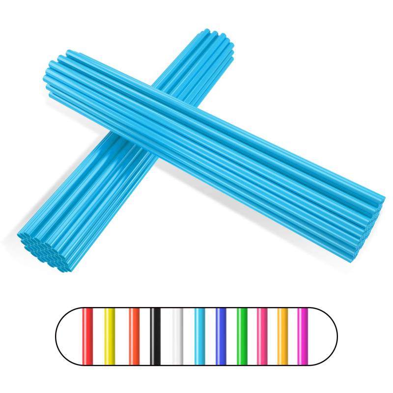Speichenabdeckungen Speichenhäute,PSLER 72pcs Felgenschutzfolien Wiederverwendbare Schutzabdeckungen für Rollstuhl Mountainbike Motorrad - Himmelblau Speichenabdeckungen von PSLER