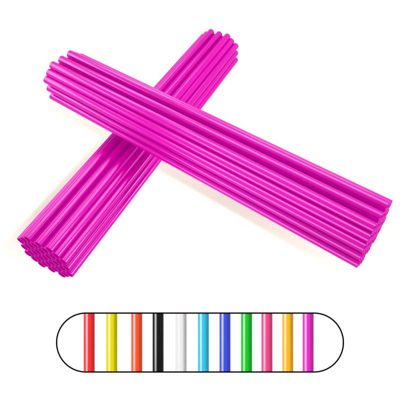 Speichenabdeckungen Speichenhäute,PSLER 72pcs Felgenschutzfolien Wiederverwendbare Schutzabdeckungen für Rollstuhl Mountainbike Motorrad - Lila Speichenabdeckungen von PSLER