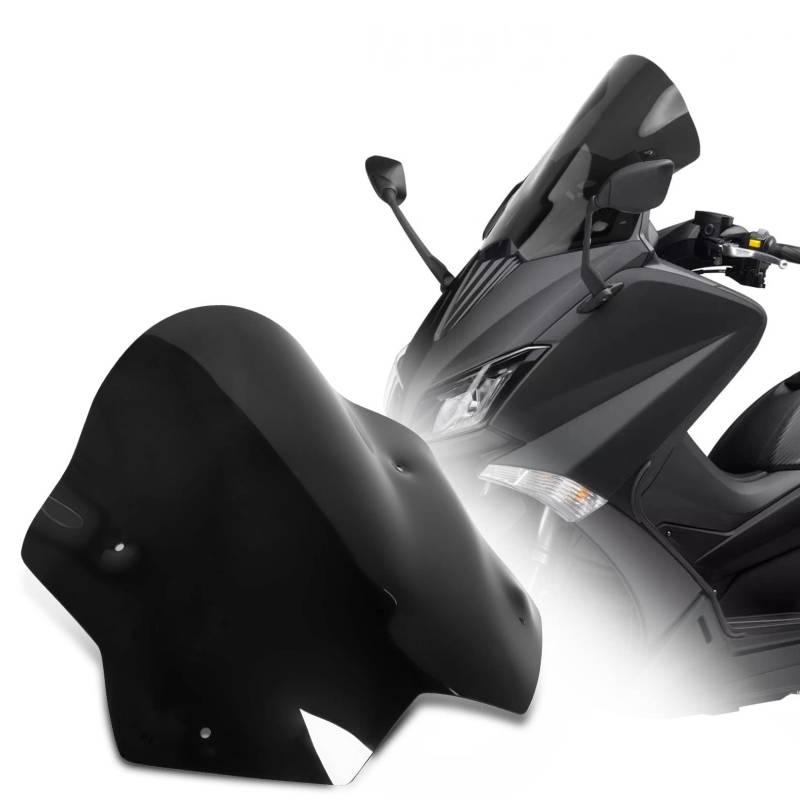 Windschutzscheibe Shield PSLER Motorrad Windabweiser Board für Yamaha T-MAX 530 2012-2016(Schwarz) von PSLER