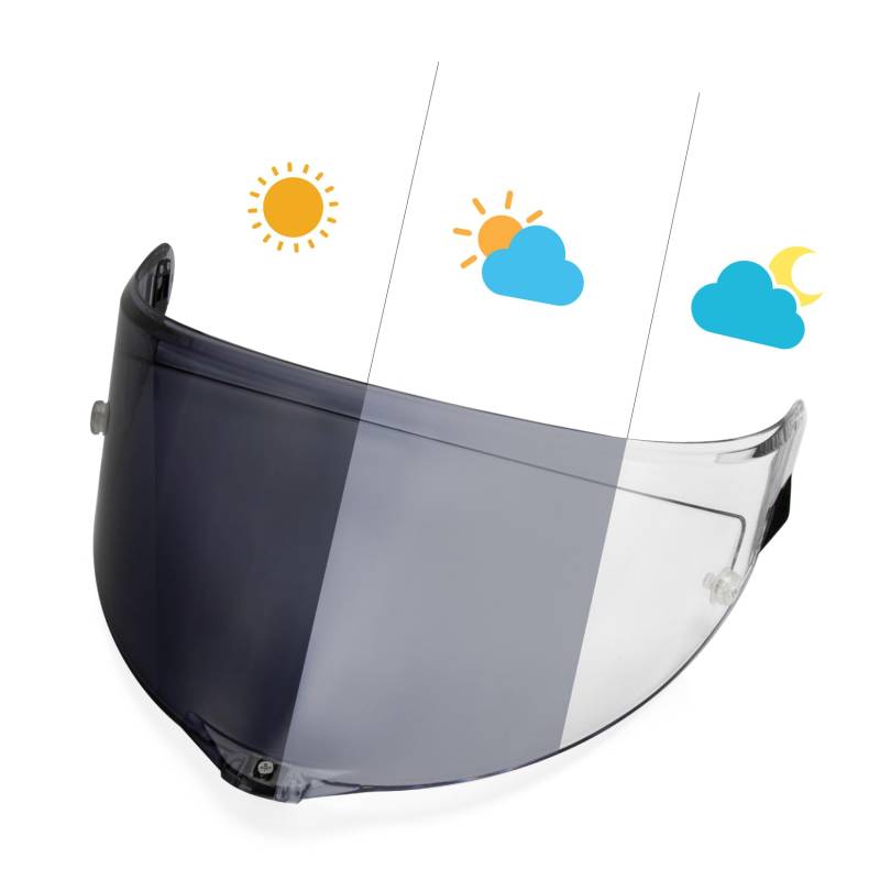 PSLER Helm Visier Verspiegelt für AGV Pista GP RR Pista GPR CORSA-R RACE 3 RACE 2,Helmvisier Getöntes Visier Motorradhelm Zubehör Ersatz(Photochrom) von PSLER