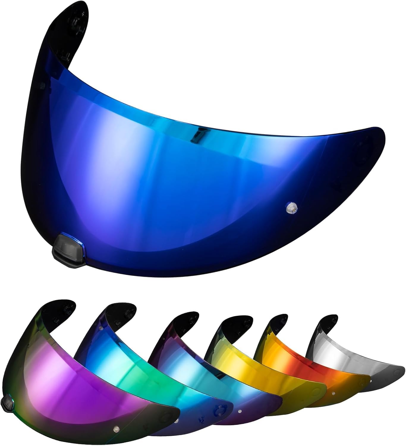 PSLER Helm Visier Verspiegelt für HJC i70 i10 HJ-31,Helmvisier Getöntes Visier Motorradhelm Zubehör Ersatz(Tiefblau) von PSLER