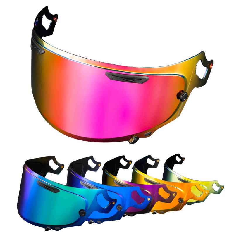 PSLER Helm Visier für ARIA RX-7V Renegade-V RX-7X REO XD Regent-X VAS-V Corsair-X Quantum-X Signet-X Defiant-X Concept-X,Helmvisier Getöntes Visier Motorradhelm Zubehör Ersatz(Tiefes Rosenrot) von PSLER