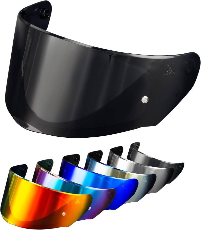 PSLER Helm Visier für LS2 Outer FF320 Rapid FF353 Assault FF328 Stream FF800,Helmvisier Getöntes Visier Motorradhelm Zubehör Ersatz(Dunkles Schwarz) von PSLER