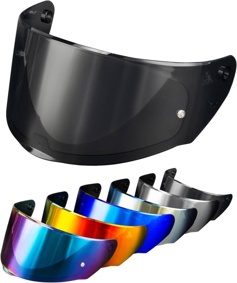 PSLER Helm Visier für LS2 Outer FF320 Rapid FF353 Assault FF328 Stream FF800,Helmvisier Getöntes Visier Motorradhelm Zubehör Ersatz(Hell Schwarz) von PSLER