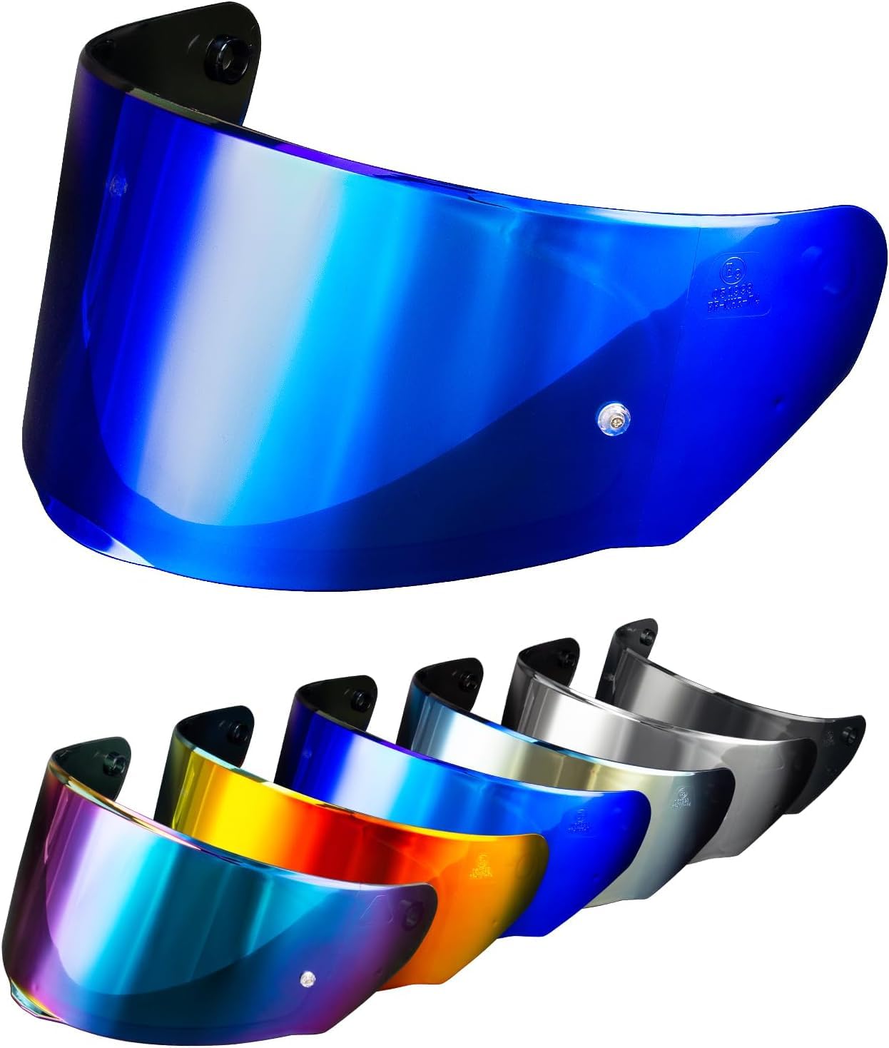 PSLER Helm Visier für LS2 Outer FF320 Rapid FF353 Assault FF328 Stream FF800,Helmvisier Getöntes Visier Motorradhelm Zubehör Ersatz(Tiefblau) von PSLER