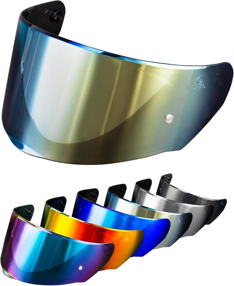 PSLER Helm Visier für LS2 Outer FF320 Rapid FF353 Assault FF328 Stream FF800,Helmvisier Getöntes Visier Motorradhelm Zubehör Ersatz(Tiefes Braungold) von PSLER