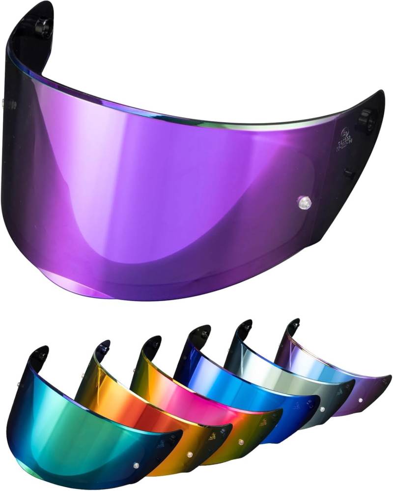 PSLER Helm Visier für LS2 Outer FF320 Rapid FF353 Assault FF328 Stream FF800,Helmvisier Getöntes Visier Motorradhelm Zubehör Ersatz(Tiefes Lila) von PSLER