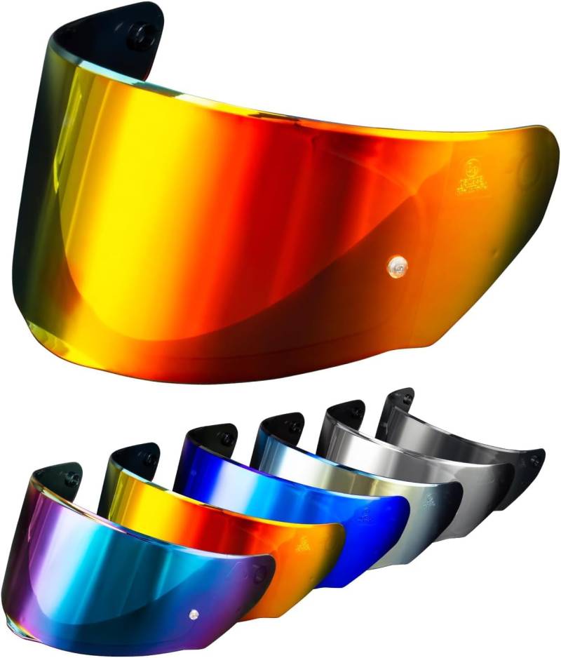 PSLER Helm Visier für LS2 Outer FF320 Rapid FF353 Assault FF328 Stream FF800,Helmvisier Getöntes Visier Motorradhelm Zubehör Ersatz(Tiefes Rot) von PSLER