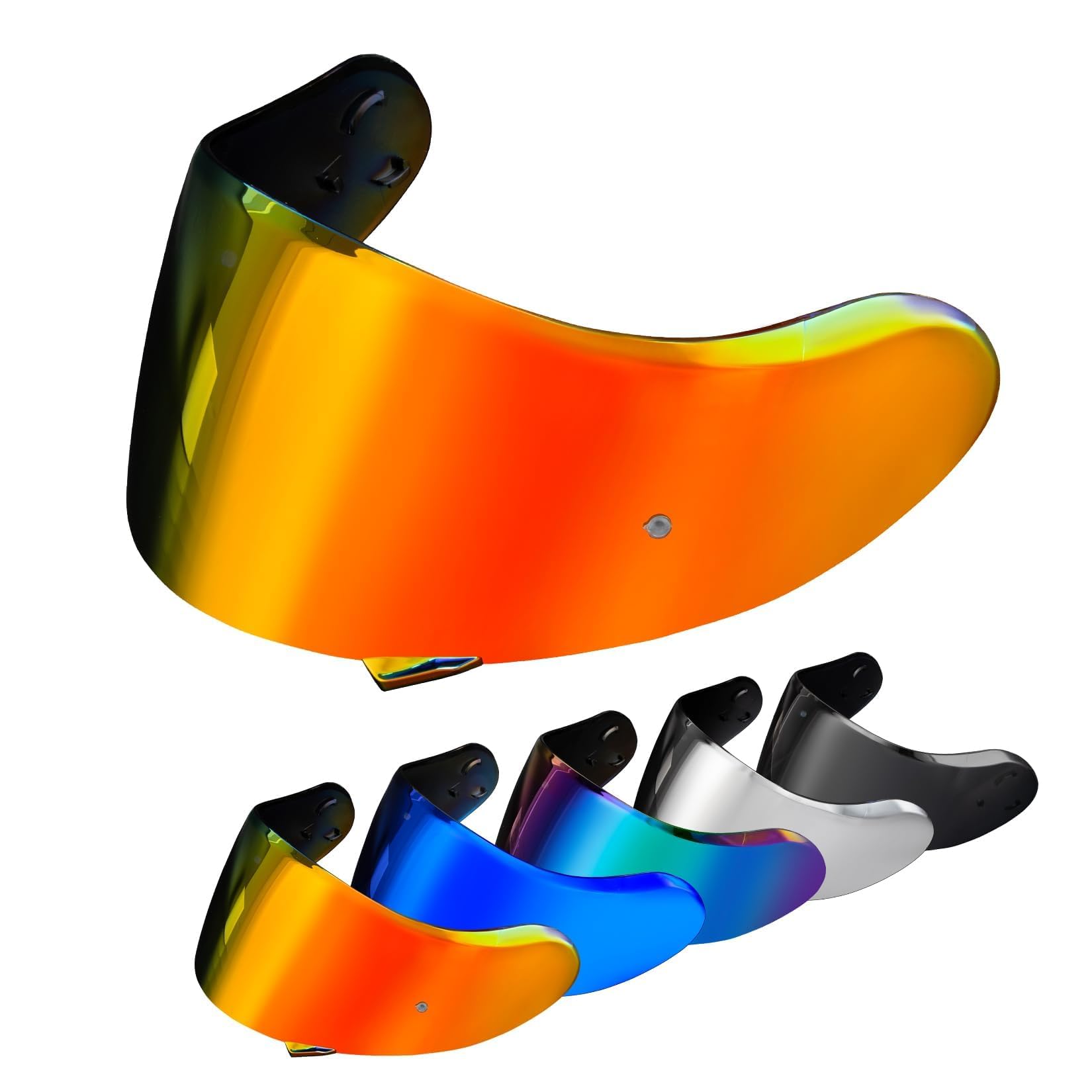 PSLER Helm Visier für Neotec 2 - Verspiegelt Helmvisier für Shoei Neotec 2 CNS-3 Getöntes Visier Motorradhelm Zubehör Ersatz(Tiefrot) von PSLER