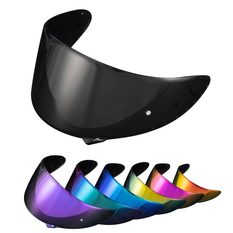 PSLER Helm Visier für RF-SR RF-1200 - Verspiegelt Helmvisier für X14 NXR Z7 CWR-1 RYD X-Spirit III Getöntes Visier Motorradhelm Zubehör Ersatz(Schwarz) von PSLER