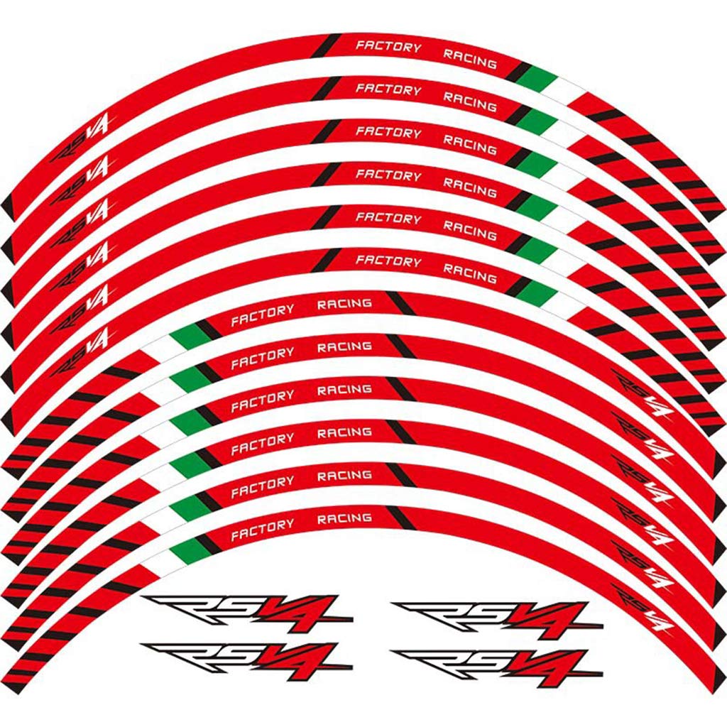 psler Motorrad Felgenrandaufkleber Rim Stripes Aufkleber Für Aprilia RSV4 von psler