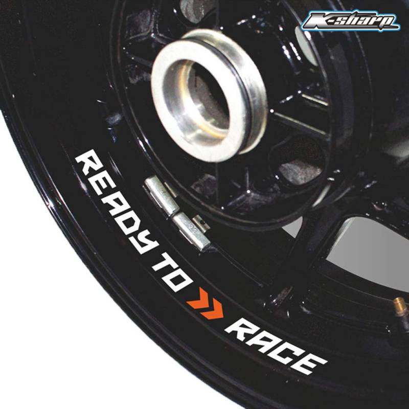 psler Motorrad Reifen Reflektierende Aufkleber Felgenaufkleber für READY TO RACE von PSLER