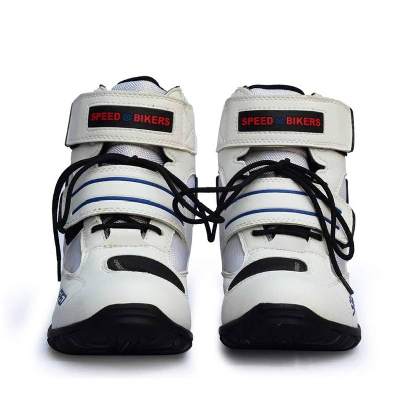 Motorradstiefel Sportstiefel aus Leder mit aufgesetzten Hartschalenprotektoren von PSLER