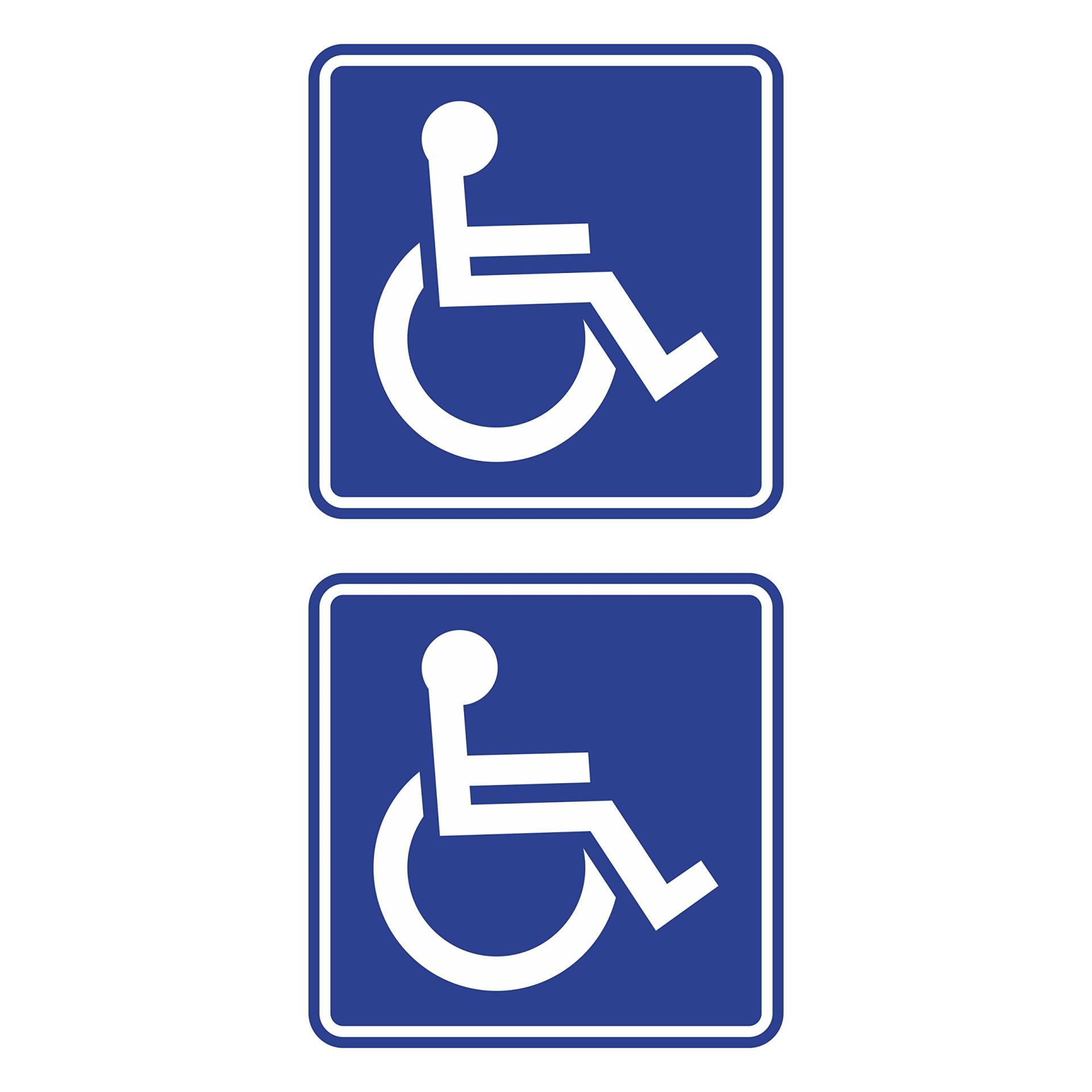 pubblimania 2 Aufkleber für Behinderte. Für den Innengebrauch des Glases (Fensteraufkleber) von Autos, Wohnmobilen, Windschutzscheiben von pubblimania