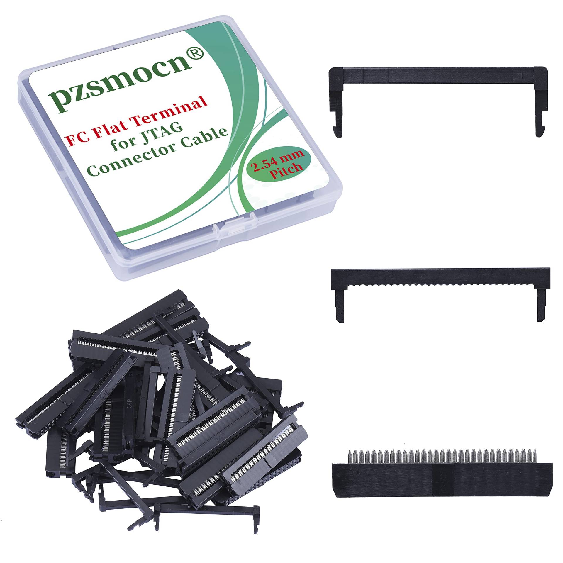 Pzsmocn 20 Sätze IDC 2 * 17 Zweireihiger Rechteckiger Steckeradapter FC Schwarzer Crimpdraht Dreiteiliges Set 2,54 mm Rastermaß, 34-poliger FC-Buchsenstecker, für JTAG-Anschluss Flachbandkabel. Pzsmocn 20 Sätze IDC 2 * 17 Zweireihiger Rechteckiger Steckeradapter FC Schwarzer Crimpdraht Dreiteiliges Set 2,54 mm Rastermaß, 34-poliger FC-Buchsenstecker, für JTAG-Anschluss Flachbandkabel. von pzsmocn