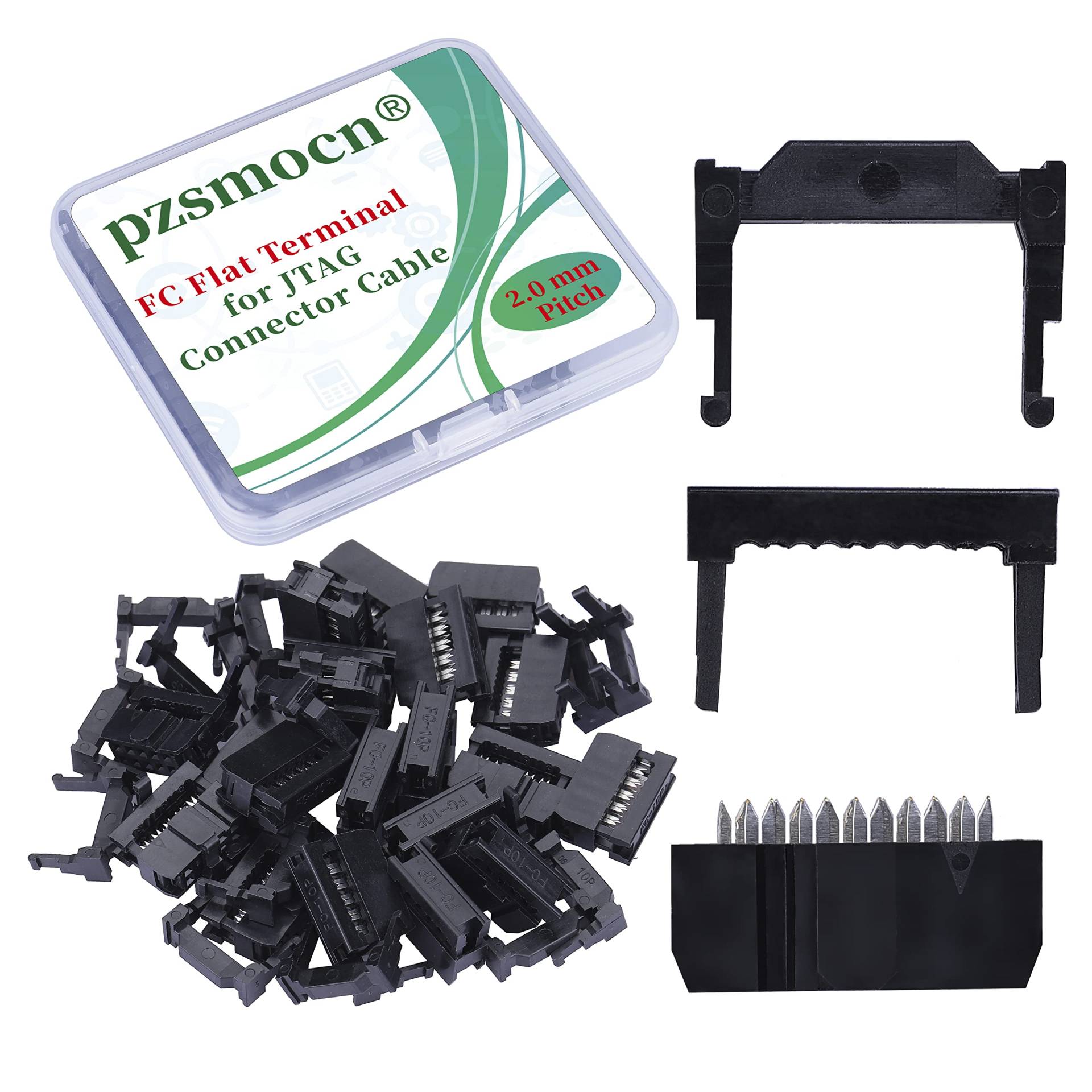 Pzsmocn 20 Sätze IDC 2 * 4 Zweireihiger Rechteckiger Steckeradapter FC Schwarzer Crimpdraht Dreiteiliges Set 2,0 mm Rastermaß, 8-poliger FC-Buchsenstecker, für JTAG-Anschluss Flachbandkabel. Pzsmocn 20 Sätze IDC 2 * 4 Zweireihiger Rechteckiger Steckeradapter FC Schwarzer Crimpdraht Dreiteiliges Set 2,0 mm Rastermaß, 8-poliger FC-Buchsenstecker, für JTAG-Anschluss Flachbandkabel. von pzsmocn