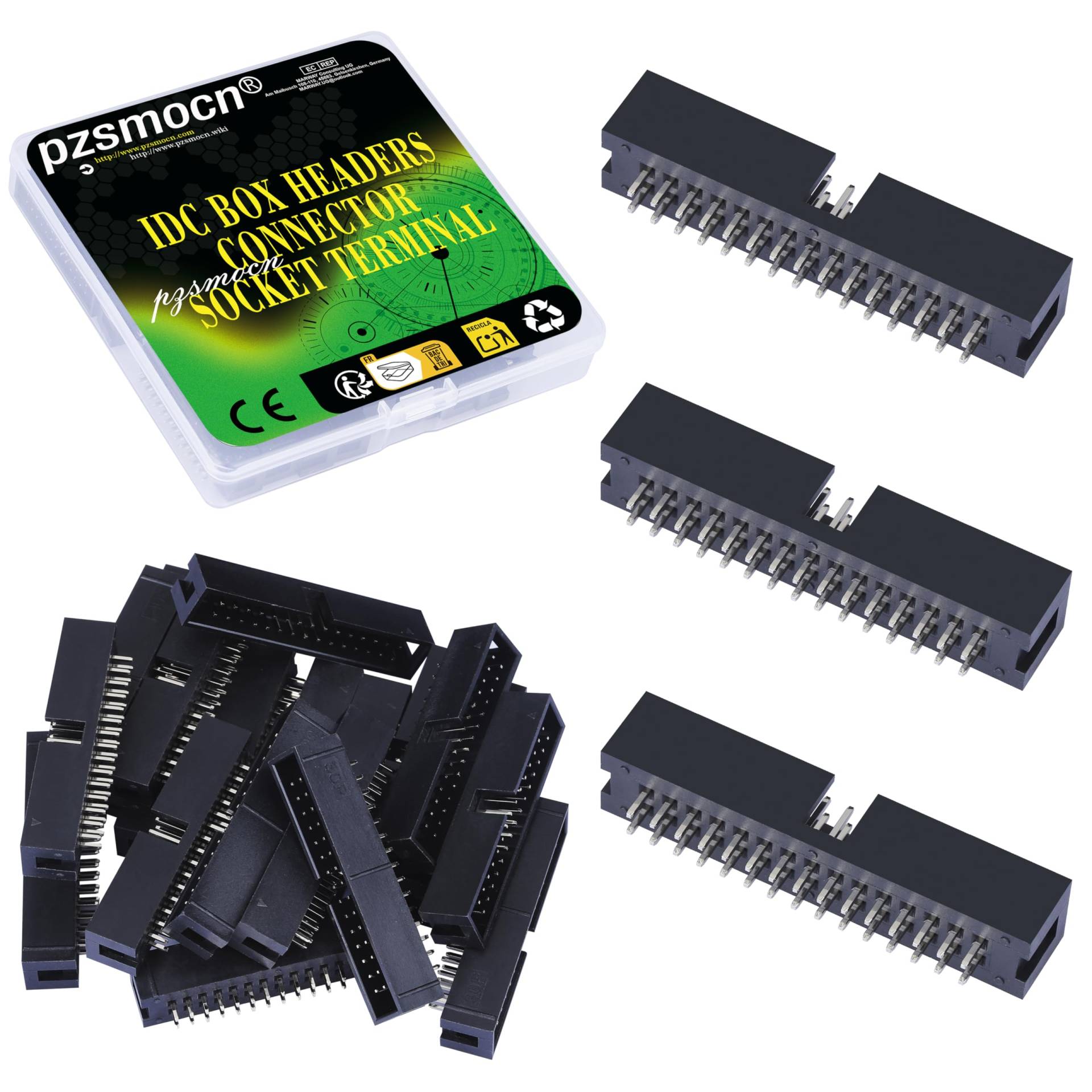 Pzsmocn 20 Stück IDC 2 * 15 Zweireihig 2,54 mm Rastermaß JTAG ISP 30-poliger Gerader Stifteinsatz Box Steckverbinder Adapterkabel Männliche Buchsenklemmen für PCB-Elektronikgeräteprojekte. Pzsmocn 20 Stück IDC 2 * 15 Zweireihig 2,54 mm Rastermaß JTAG ISP 30-poliger Gerader Stifteinsatz Box Steckverbinder Adapterkabel Männliche Buchsenklemmen für PCB-Elektronikgeräteprojekte. von pzsmocn