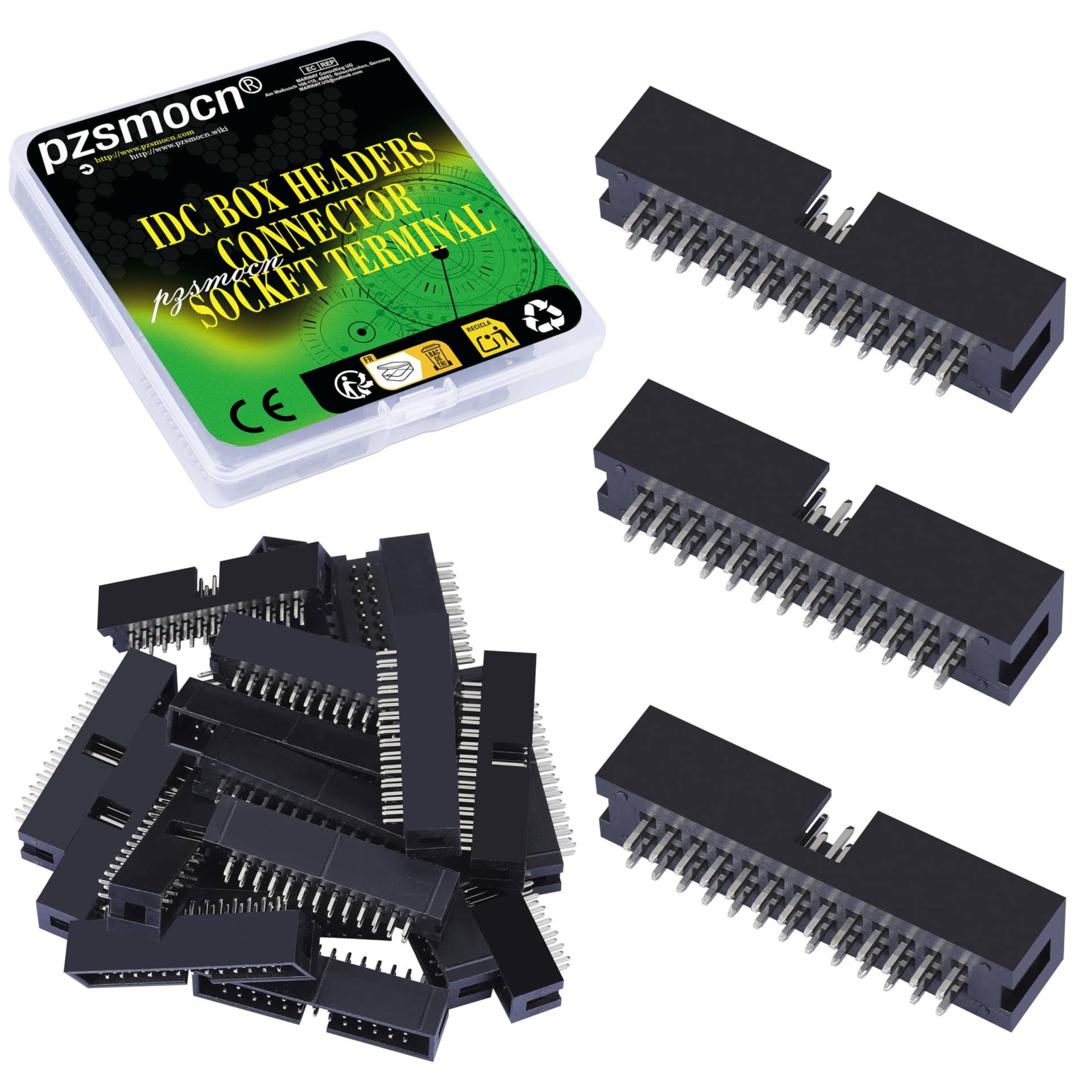 Pzsmocn 20 Stück IDC 2 * 13 Zweireihig 2,54 mm Rastermaß JTAG ISP 26-poliger Gerader Stifteinsatz Box Steckverbinder Adapterkabel Männliche Buchsenklemmen für PCB-Elektronikgeräteprojekte. Pzsmocn 20 Stück IDC 2 * 13 Zweireihig 2,54 mm Rastermaß JTAG ISP 26-poliger Gerader Stifteinsatz Box Steckverbinder Adapterkabel Männliche Buchsenklemmen für PCB-Elektronikgeräteprojekte. von pzsmocn