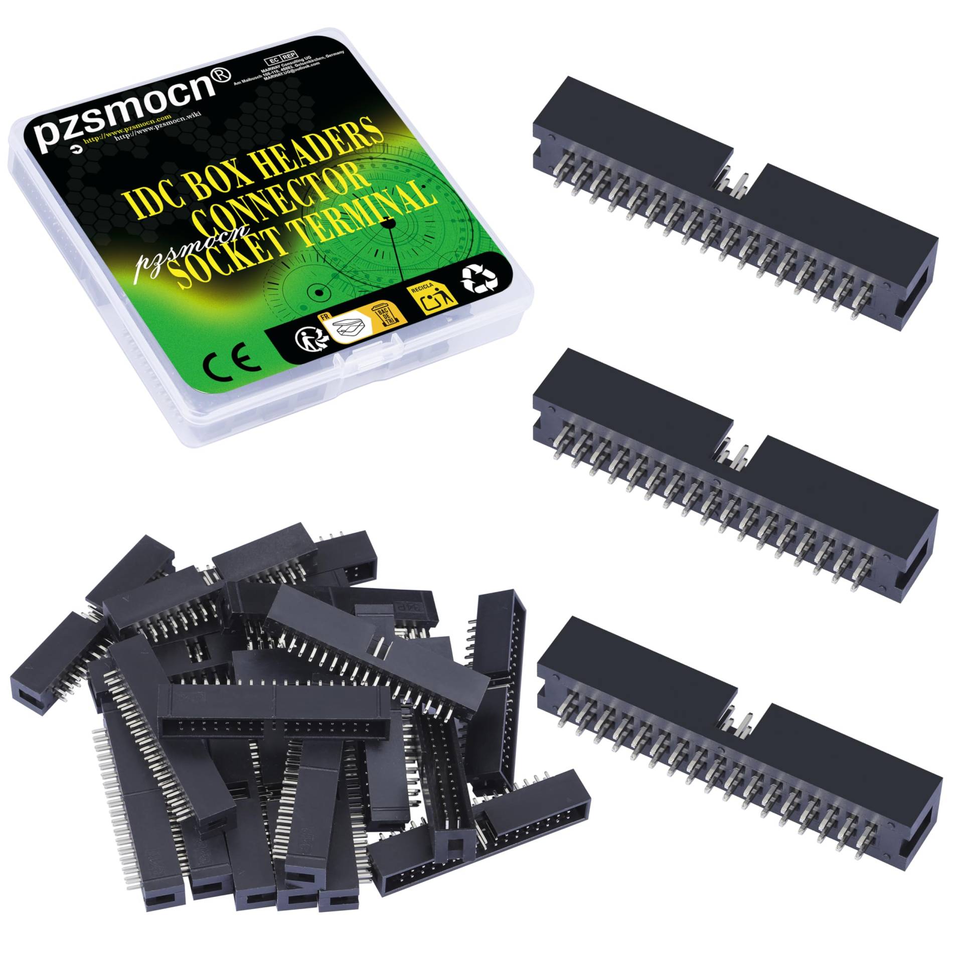 Pzsmocn 20 Stück IDC 2 * 17 Zweireihig 2,54 mm Rastermaß JTAG ISP 34-poliger Gerader Stifteinsatz Box Steckverbinder Adapterkabel Männliche Buchsenklemmen für PCB-Elektronikgeräteprojekte. Pzsmocn 20 Stück IDC 2 * 17 Zweireihig 2,54 mm Rastermaß JTAG ISP 34-poliger Gerader Stifteinsatz Box Steckverbinder Adapterkabel Männliche Buchsenklemmen für PCB-Elektronikgeräteprojekte. von pzsmocn