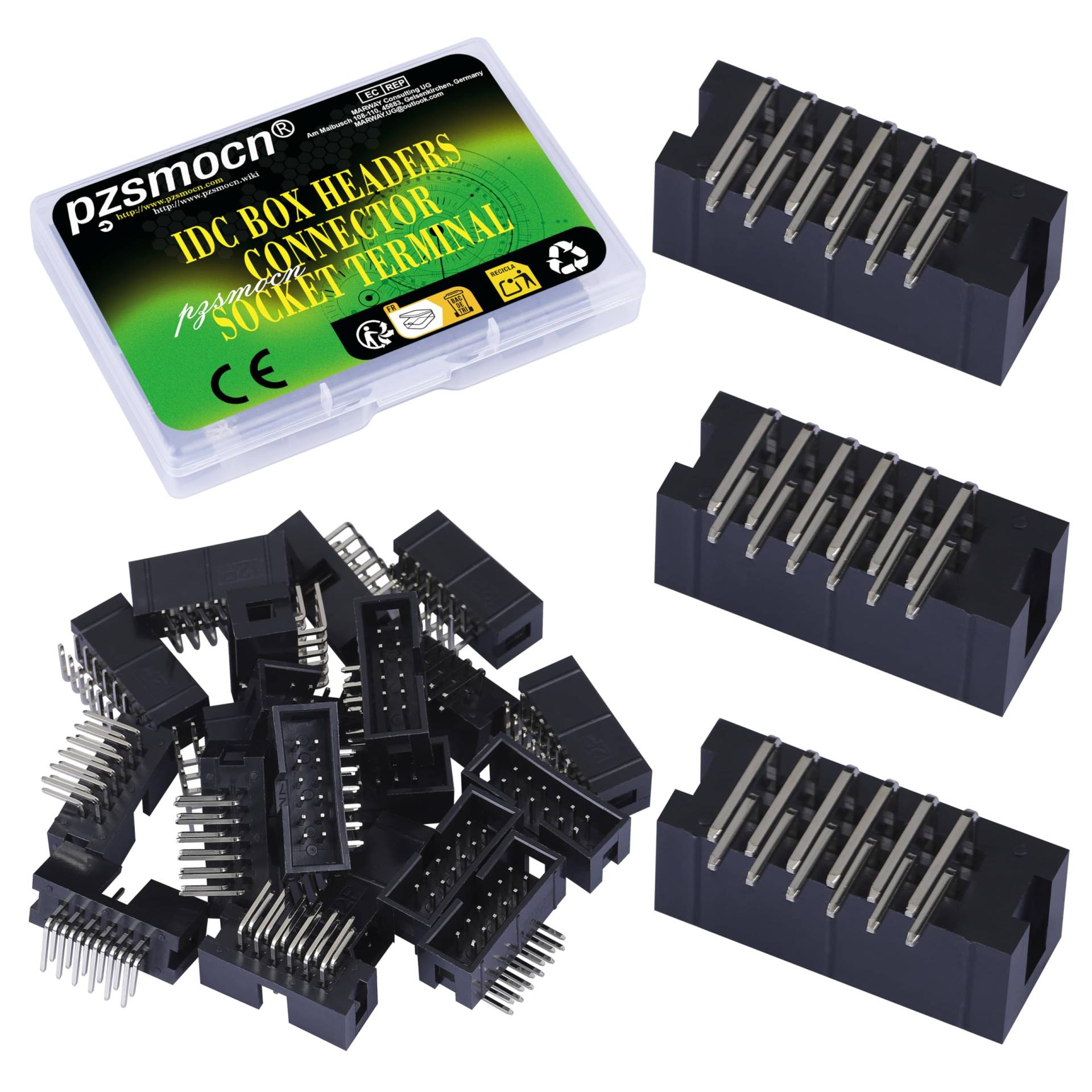 Pzsmocn 20 Stück IDC 2 * 6 Zweireihig 2,54 mm Rastermaß JTAG ISP 12-poliger Box Steckverbinder Adapterkabel Männliche SMT Buchsenklemmen für PCB-Elektronikgeräteprojekte. Pzsmocn 20 Stück IDC 2 * 6 Zweireihig 2,54 mm Rastermaß JTAG ISP 12-poliger Box Steckverbinder Adapterkabel Männliche SMT Buchsenklemmen für PCB-Elektronikgeräteprojekte. von pzsmocn