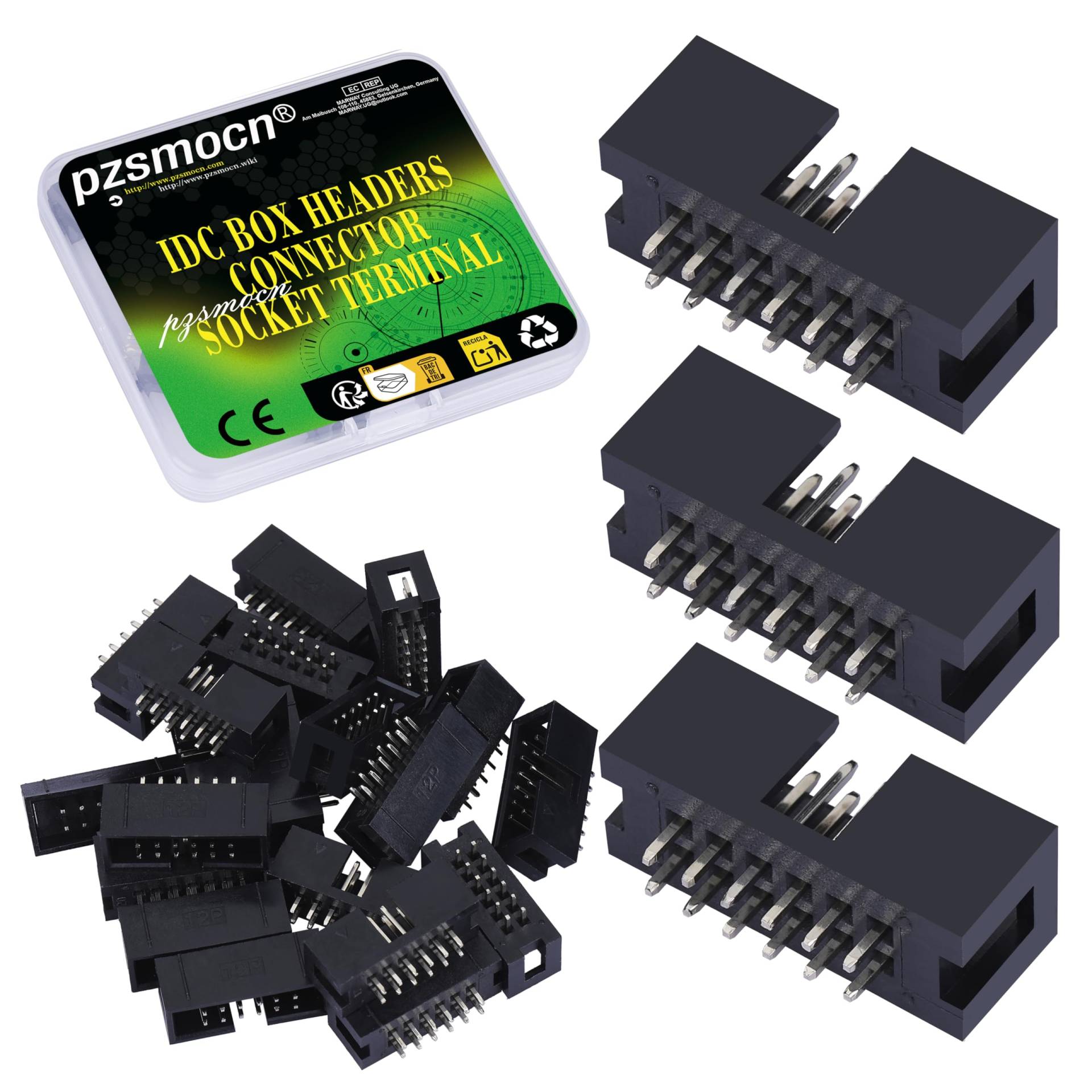 Pzsmocn 20 Stück IDC 2 * 6 Zweireihig 2,54 mm Rastermaß JTAG ISP 12-poliger Gerader Stifteinsatz Box Steckverbinder Adapterkabel Männliche Buchsenklemmen für PCB-Elektronikgeräteprojekte. Pzsmocn 20 Stück IDC 2 * 6 Zweireihig 2,54 mm Rastermaß JTAG ISP 12-poliger Gerader Stifteinsatz Box Steckverbinder Adapterkabel Männliche Buchsenklemmen für PCB-Elektronikgeräteprojekte. von pzsmocn