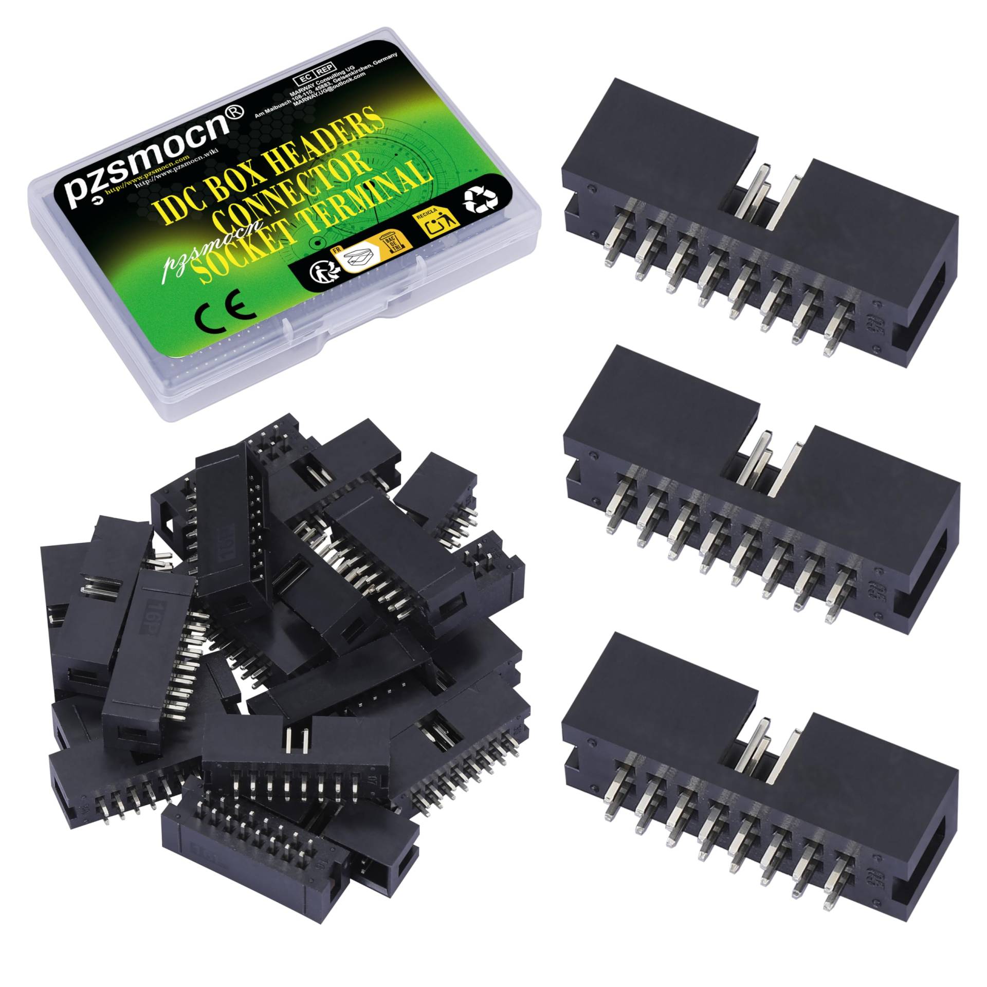 Pzsmocn 20 Stück IDC 2 * 8 Zweireihig 2,54 mm Rastermaß JTAG ISP 16-poliger Gerader Stifteinsatz Box Steckverbinder Adapterkabel Männliche Buchsenklemmen für PCB-Elektronikgeräteprojekte. Pzsmocn 20 Stück IDC 2 * 8 Zweireihig 2,54 mm Rastermaß JTAG ISP 16-poliger Gerader Stifteinsatz Box Steckverbinder Adapterkabel Männliche Buchsenklemmen für PCB-Elektronikgeräteprojekte. von pzsmocn