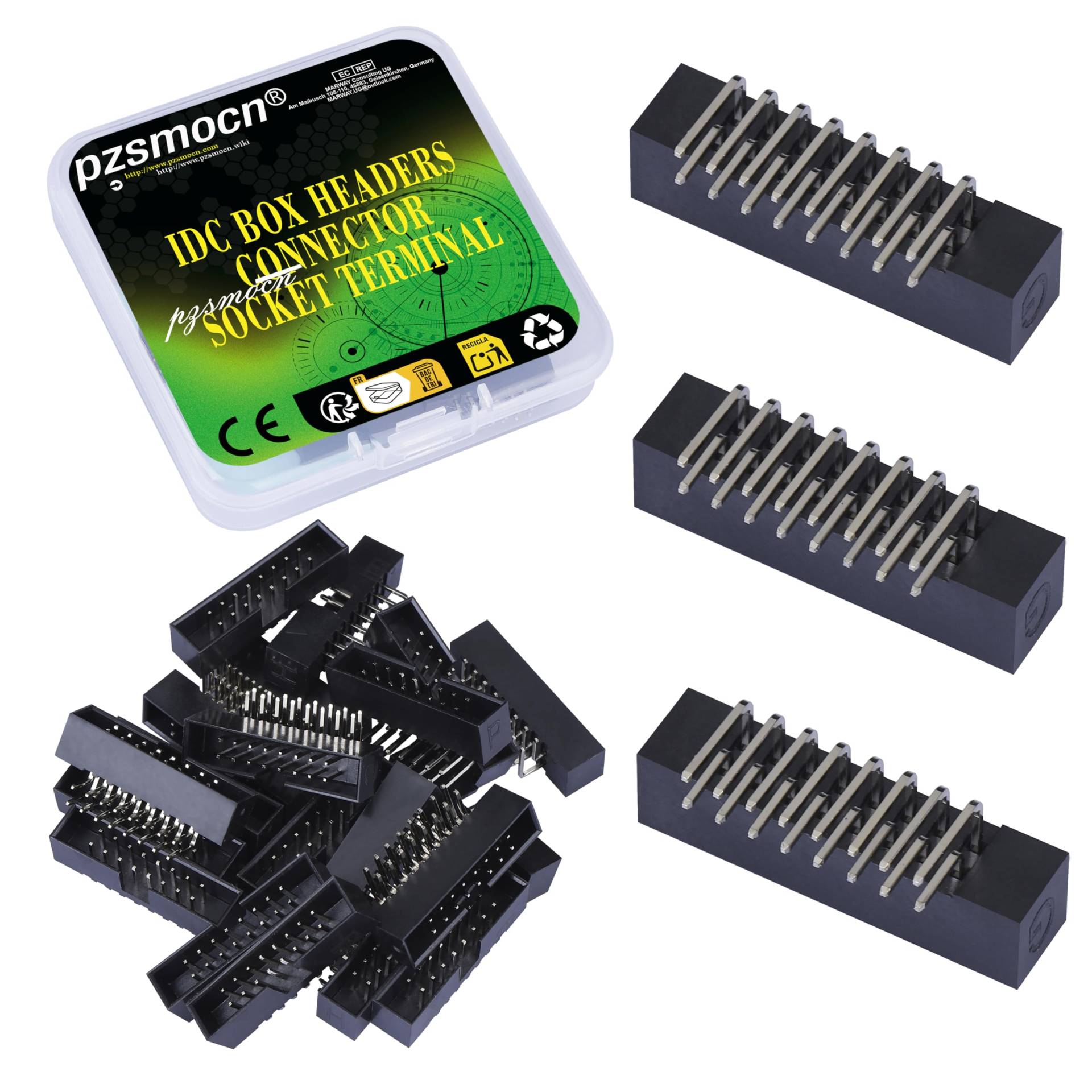 Pzsmocn 20 Stück IDC 2 * 8 Zweireihig 2,0 mm Rastermaß JTAG ISP 16-poliger Box Steckverbinder Adapterkabel Männliche SMT Buchsenklemmen für PCB-Elektronikgeräteprojekte. Pzsmocn 20 Stück IDC 2 * 8 Zweireihig 2,0 mm Rastermaß JTAG ISP 16-poliger Box Steckverbinder Adapterkabel Männliche SMT Buchsenklemmen für PCB-Elektronikgeräteprojekte. von pzsmocn