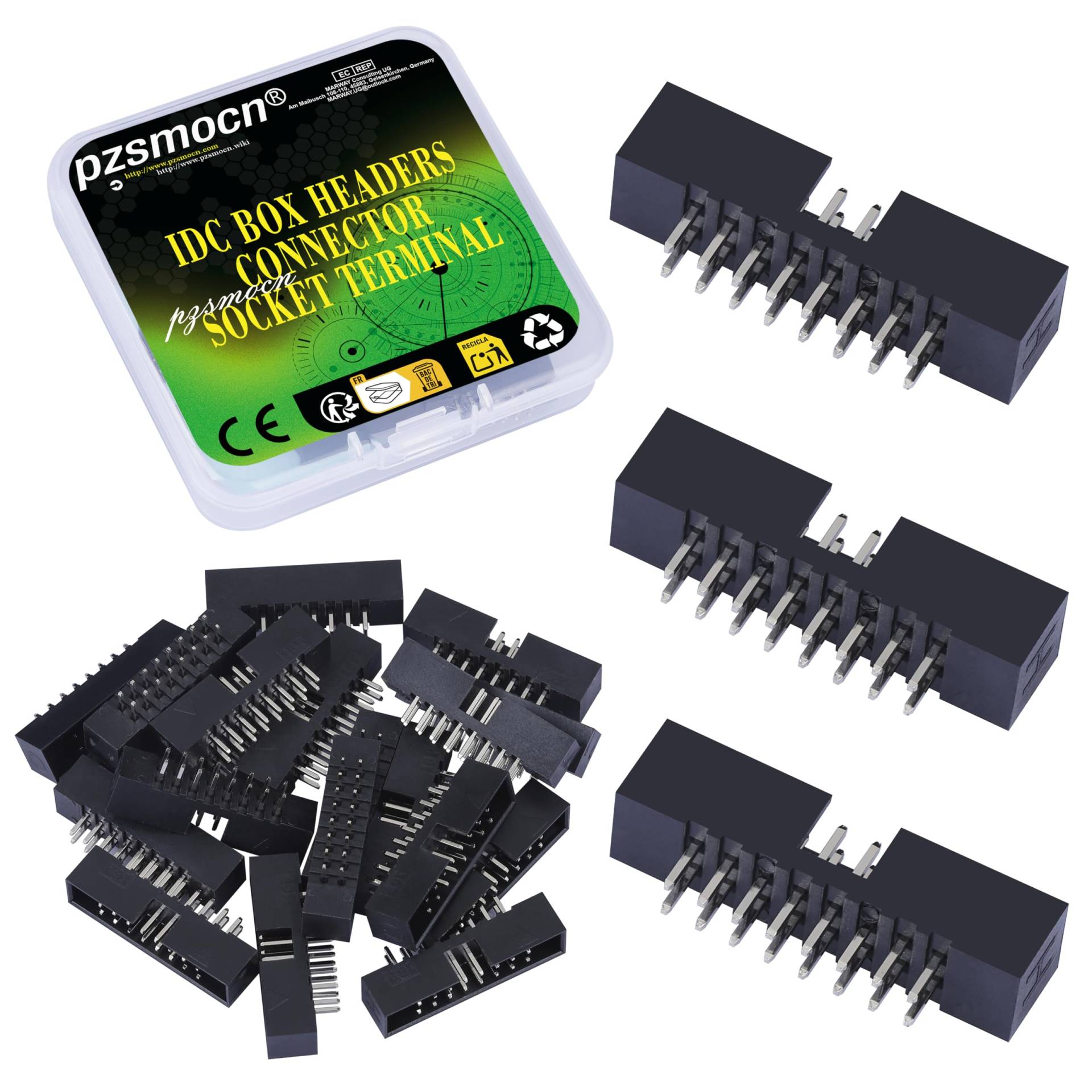 Pzsmocn 20 Stück IDC 2 * 8 Zweireihig 2,0 mm Rastermaß JTAG ISP 16-poliger Gerader Stifteinsatz Box Steckverbinder Adapterkabel Männliche Buchsenklemmen für PCB-Elektronikgeräteprojekte. Pzsmocn 20 Stück IDC 2 * 8 Zweireihig 2,0 mm Rastermaß JTAG ISP 16-poliger Gerader Stifteinsatz Box Steckverbinder Adapterkabel Männliche Buchsenklemmen für PCB-Elektronikgeräteprojekte. von pzsmocn