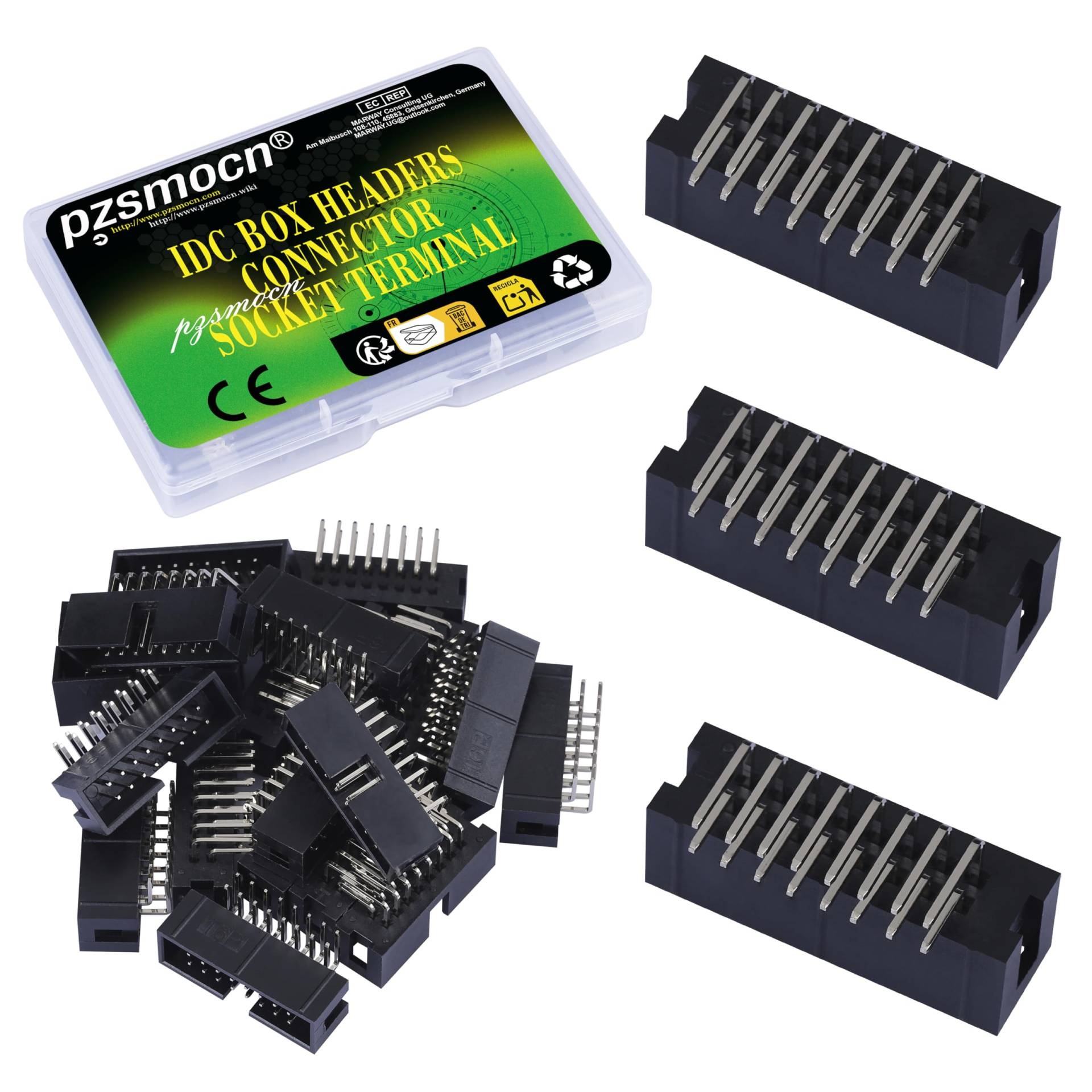 Pzsmocn 20 Stück IDC 2 * 8 Zweireihig 2,54 mm Rastermaß JTAG ISP 16-poliger Box Steckverbinder Adapterkabel Männliche SMT Buchsenklemmen für PCB-Elektronikgeräteprojekte. Pzsmocn 20 Stück IDC 2 * 8 Zweireihig 2,54 mm Rastermaß JTAG ISP 16-poliger Box Steckverbinder Adapterkabel Männliche SMT Buchsenklemmen für PCB-Elektronikgeräteprojekte. von pzsmocn