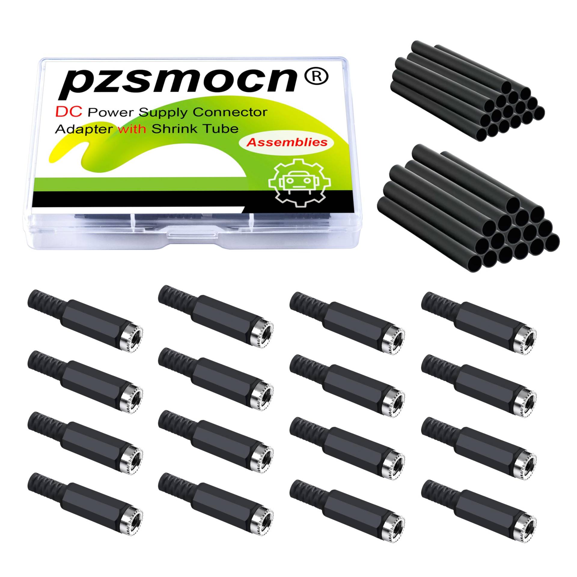 Pzsmocn 48 Stück / 16 Sätze 5,5 * 2,1 mm DIY-gelöteten Gleichstrom-Klinkenbuchsen-Stecker-Adapter-Baugruppe, Buchsenstecker mit Schrumpfschlauch für die Reparatur von Netzkabeln. Pzsmocn 48 Stück / 16 Sätze 5,5 * 2,1 mm DIY-gelöteten Gleichstrom-Klinkenbuchsen-Stecker-Adapter-Baugruppe, Buchsenstecker mit Schrumpfschlauch für die Reparatur von Netzkabeln. von pzsmocn