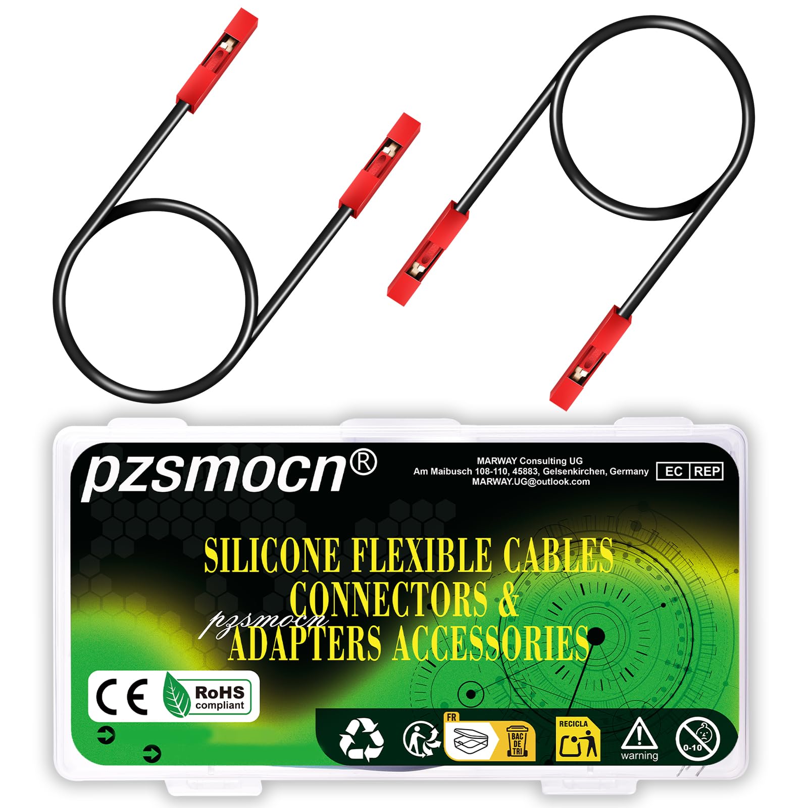 pzsmocn Flexible Silikon Jumper Wire Kabel Steckbrücken 24AWG 20cm,40 Sets/120 Stück für Dupont Steckverbinder 2,54 mm 1-Polig Rot Female-Female Stecker Adapter Solderless Drahtbrücken für Breadboard pzsmocn Flexible Silikon Jumper Wire Kabel Steckbrücken 24AWG 20cm,40 Sets/120 Stück für Dupont Steckverbinder 2,54 mm 1-Polig Rot Female-Female Stecker Adapter Solderless Drahtbrücken für Breadboard von pzsmocn