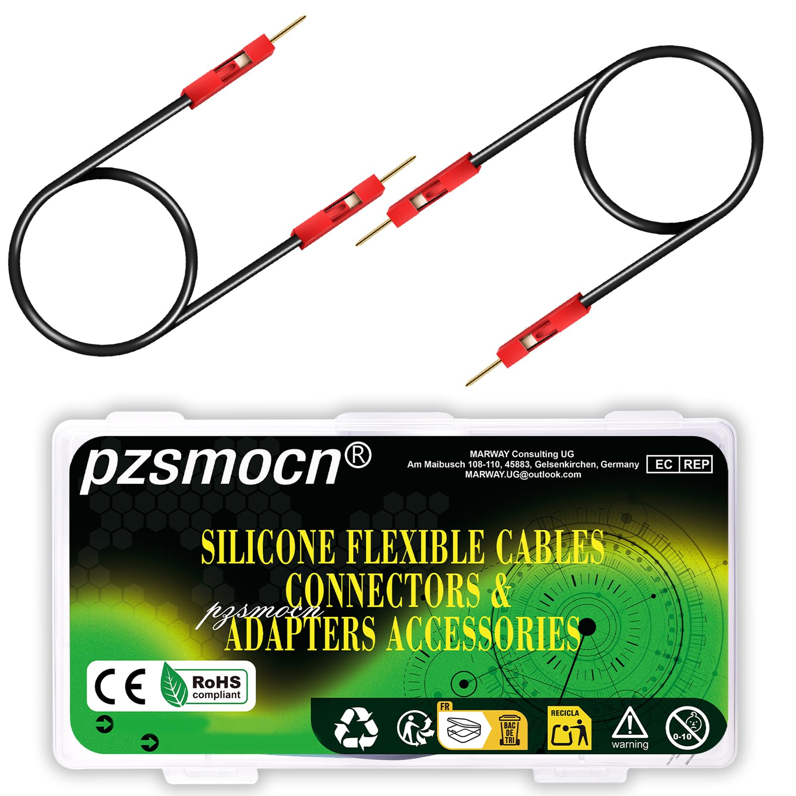 pzsmocn Flexible Silikon Jumper Wire Kabel Steckbrücken 24AWG 20cm,40 Sets/120 Stück für Dupont Steckverbinder 2,54 mm 1-Polig Rot Male-Male Stecker Adapter Solderless Drahtbrücken für Breadboard pzsmocn Flexible Silikon Jumper Wire Kabel Steckbrücken 24AWG 20cm,40 Sets/120 Stück für Dupont Steckverbinder 2,54 mm 1-Polig Rot Male-Male Stecker Adapter Solderless Drahtbrücken für Breadboard von pzsmocn