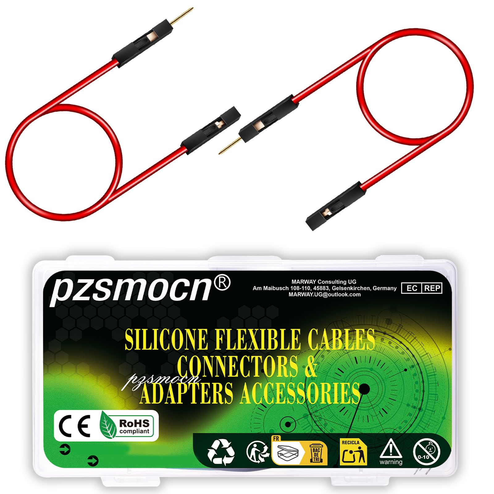 pzsmocn Flexible Silikon Jumper Wire Kabel Steckbrücken 24AWG 20cm,40Sets/120Stück für Dupont Steckverbinder 2,54mm 1-Polig Schwarz Male-Female Stecker Adapter Solderless Drahtbrücken für Breadboard pzsmocn Flexible Silikon Jumper Wire Kabel Steckbrücken 24AWG 20cm,40Sets/120Stück für Dupont Steckverbinder 2,54mm 1-Polig Schwarz Male-Female Stecker Adapter Solderless Drahtbrücken für Breadboard von pzsmocn