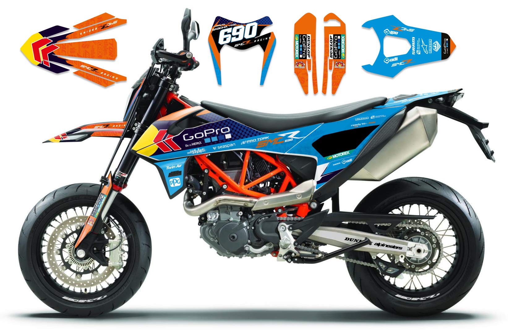 MATT 690 SMC R Enduro 2019 2020 | Factory DEKOR Decals KIT Aufkleber Graphics von race-styles