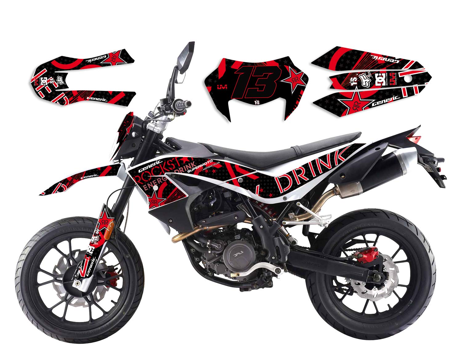 RED race-styles Aufkleber kompatibel mit KSR Moto Generic TR 125 Supermoto Graphics DEKOR RED race-styles Aufkleber kompatibel mit KSR Moto Generic TR 125 Supermoto Graphics DEKOR von race-styles