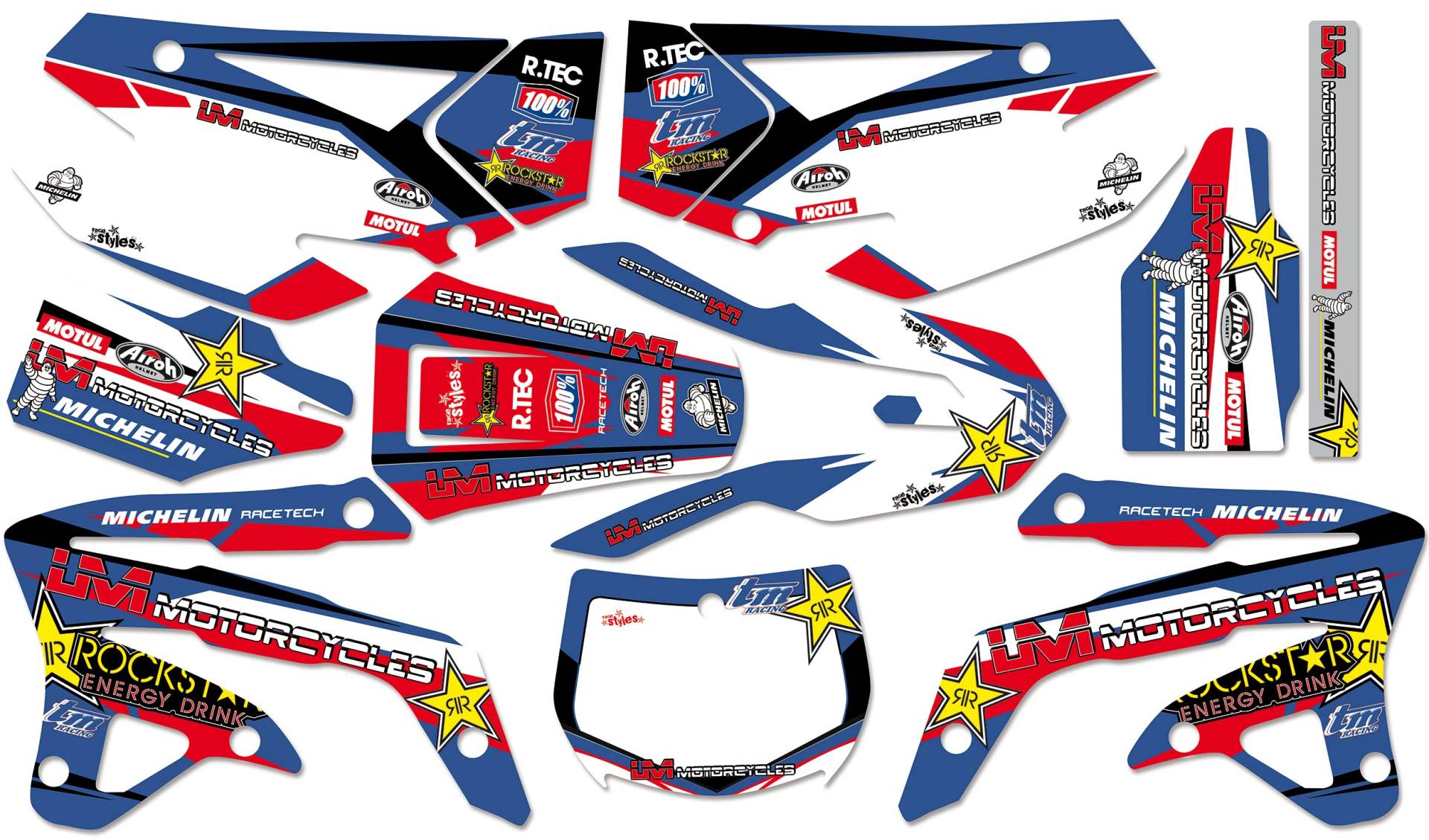 TM Racing 125 250 300 450 2008-2014 Premium Factory DEKOR Decals Sticker Aufkleber KIT von race-styles