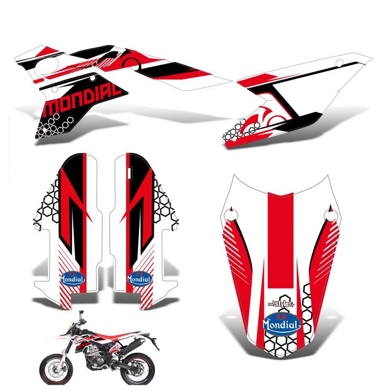 race-styles Aufkleber kompatibel mit MONDIAL SMX 125 red Graphics DEKOR race-styles Aufkleber kompatibel mit MONDIAL SMX 125 red Graphics DEKOR von race-styles