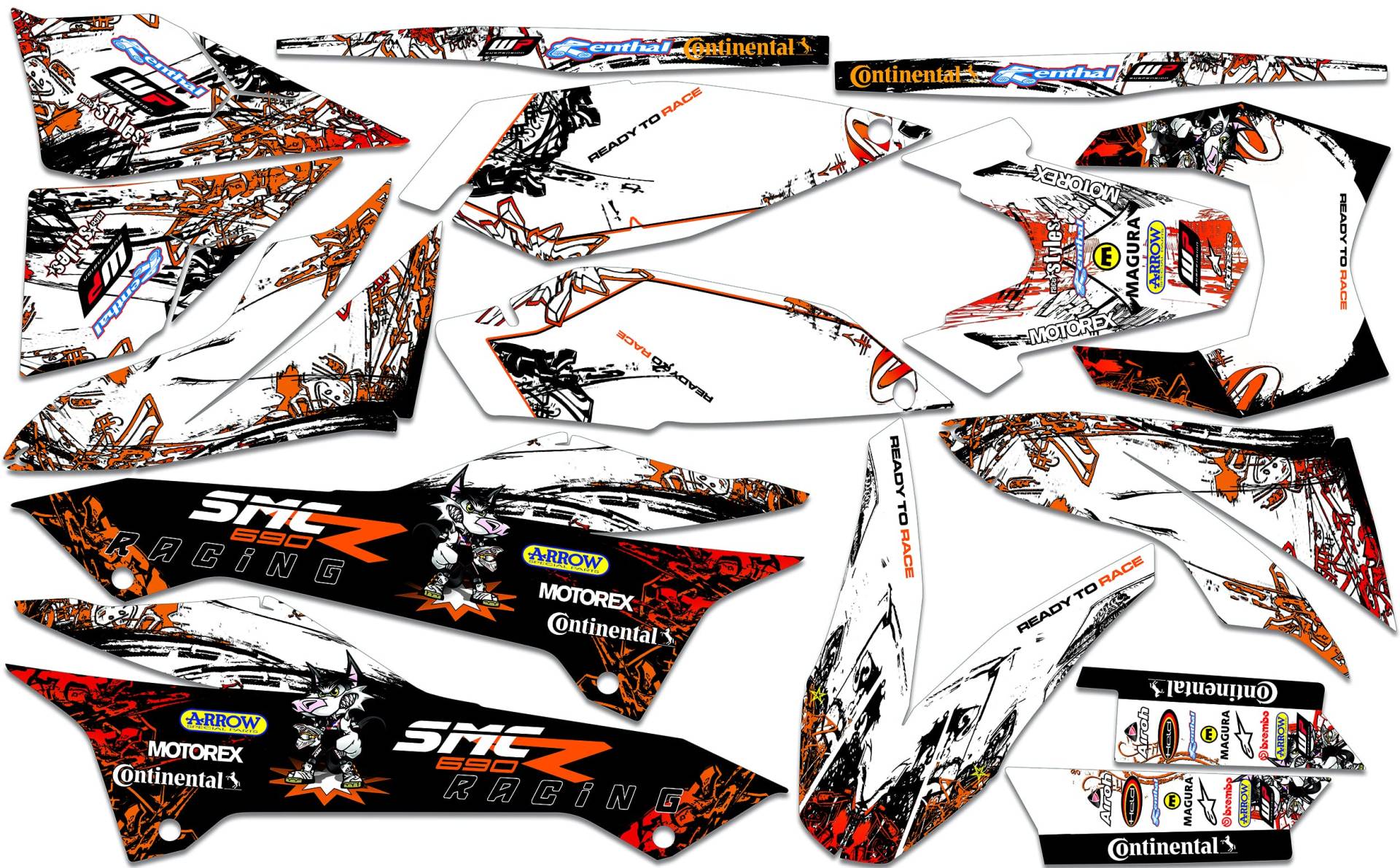 race-styles Dekor Aufkleber kompatibel mit KTM 690 SMC-R/Enduro 2012 bis 2017 von race-styles
