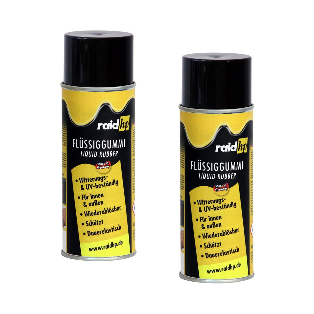 raid hp 380231 Flüssiggummi 800ml SCHWARZ-MATT Sprühfolie Felgenfolie. Dauerelastische Gummierung für innen und außen für Auto Boot Motorrad Quad Fahrrad Freizeit Hobby von Raid HP