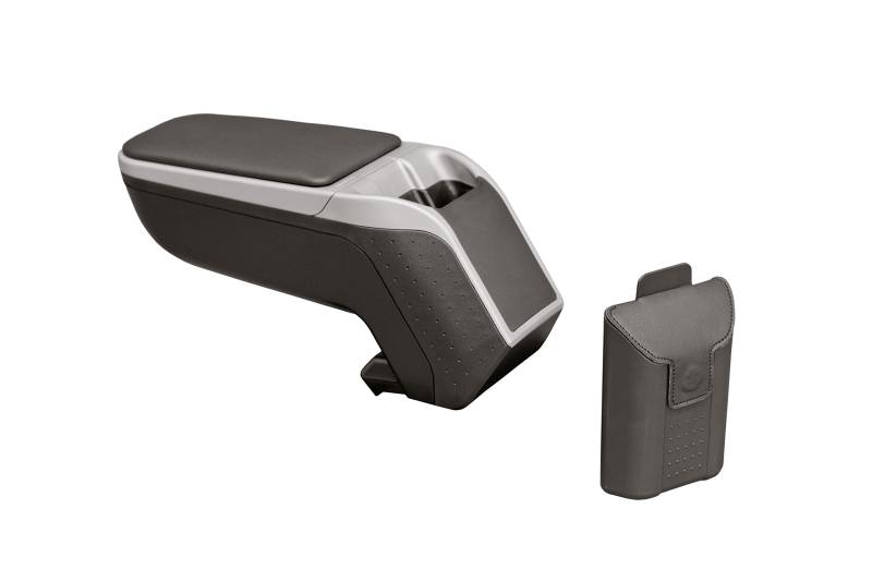 Rati Armster2 Armlehne passend für SEAT LEON 2020- (+12V Cable) [silver] w pocket Mittelarmlehne mit Staufach, passgenau zum Mittelkonsole von rati